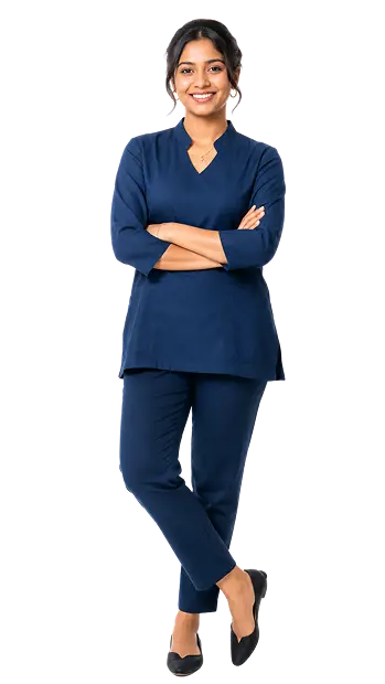 Confident spa owner