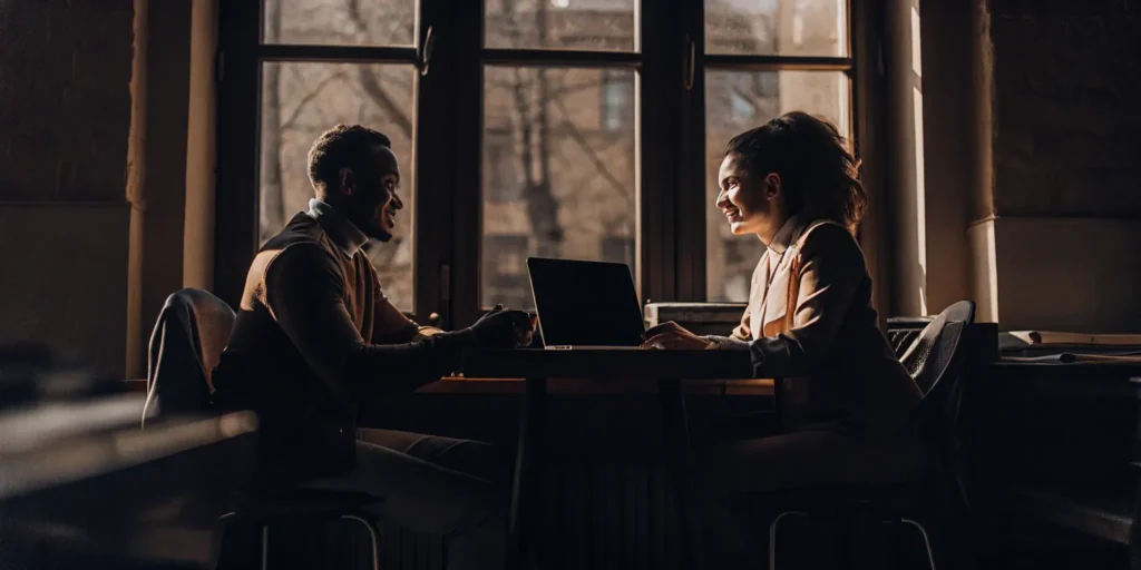LLC owner and financial advisor discussing business tax planning in a modern office