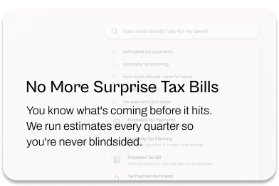No More Surprise Tax Bills
